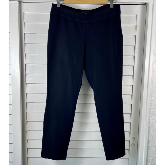 Eileen Fisher Pants - Eileen Fisher Womens Pants Size Small Black Straight Leg Pull on Ankle Length